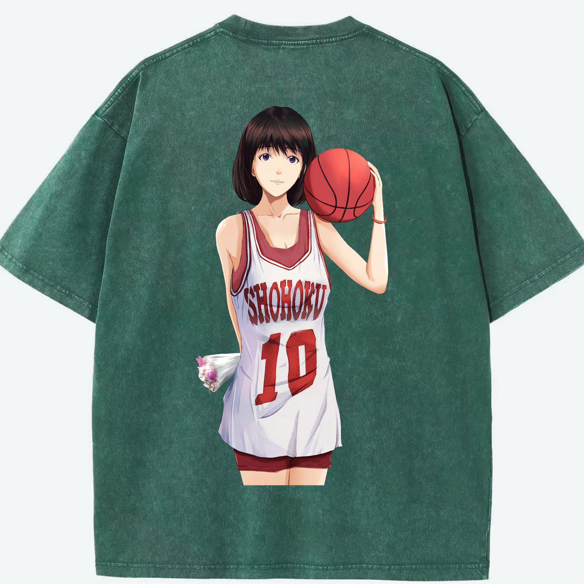 （画像用） SLAM DUNK／スラムダンク 綿100% ヴィンテージ風 半袖Tシャツ（背面プリント）